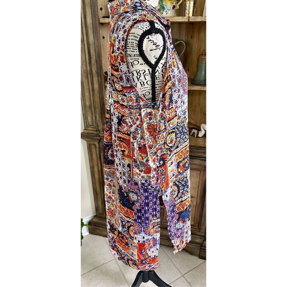 Grace Elements boho patchwork look dress - image 5